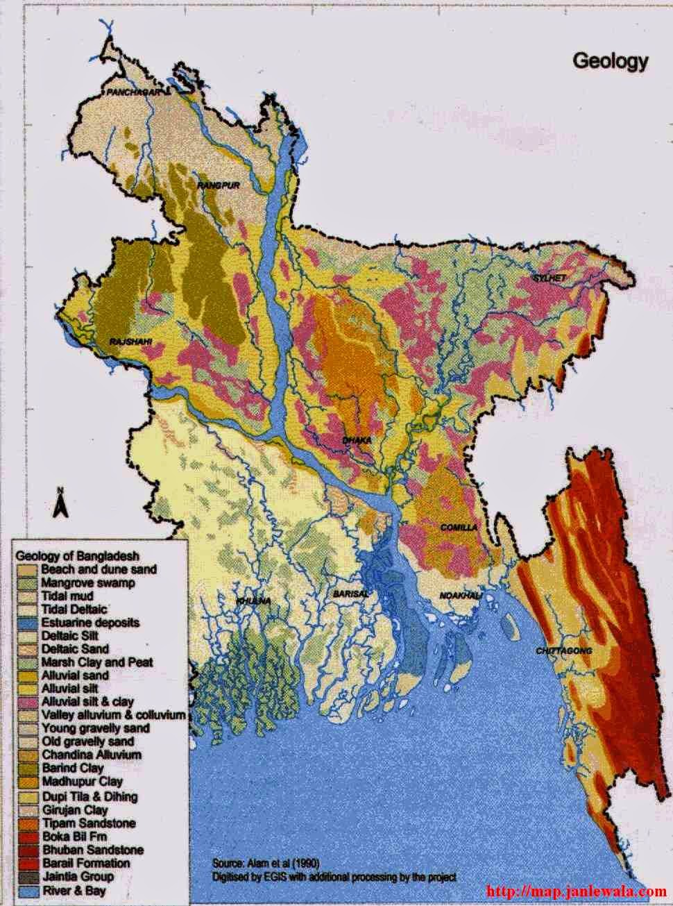 geology map of bangladesh