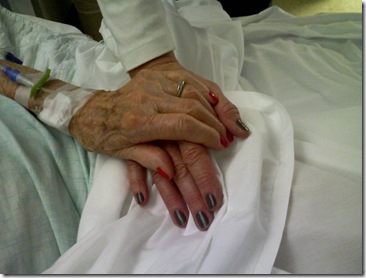 Grandma's hand on mine 1-19-2011