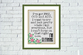 Funny quote cross stitch pattern