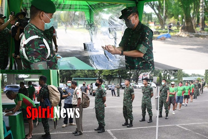 Cegah Covid-19, Kodam Hasanuddin Gelar Aksi Semprot Disinfektan