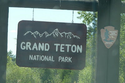 Grand Tetons park sign