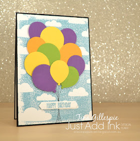 scissorspapercard, Stampin' Up!, Just Add Ink, Pattern Party Masks, Sunshine Sayings, Picture Perfect Birthday, Balloon Celebrations