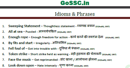 Download All Idioms And Phrases Asked In Ssc With Hindi Meaning