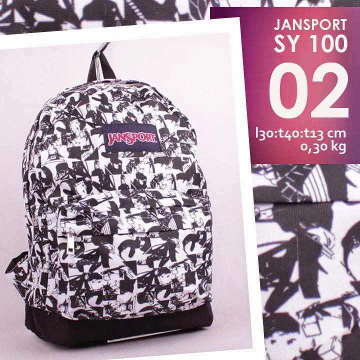 jual online tas jansport murah model ransel motif abstrak