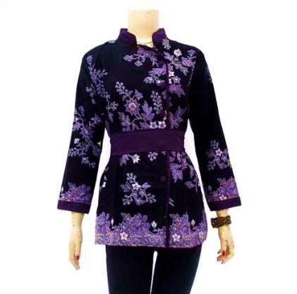 15 Model Baju Batik Lengan Panjang Wanita Modern 2020