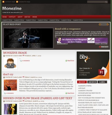 Zinmag Monezine Blogger Template