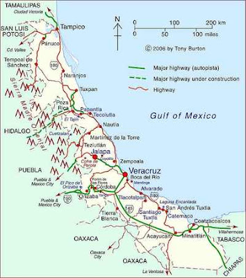 Mapa de Veracruz Político Región