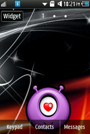 Other Cute, Purple Smiley Samsung Corby 2 Theme Wallpaper