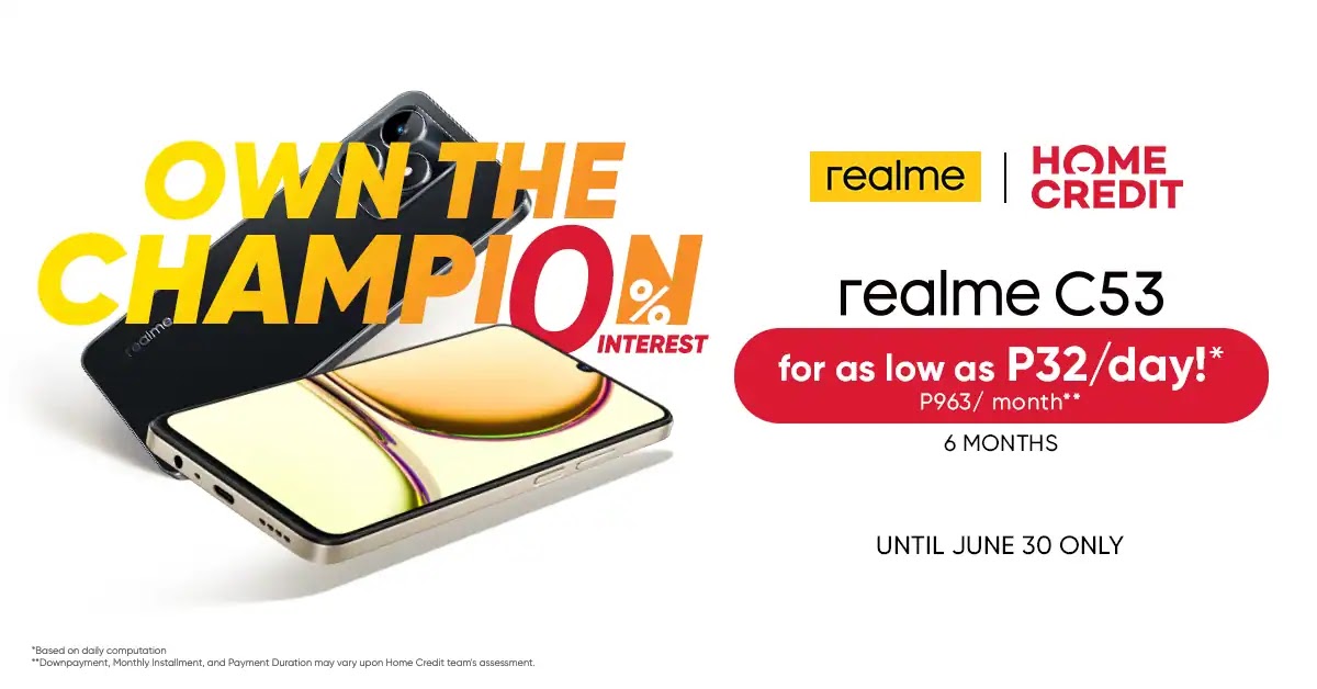 Get the realme C53 with Home Credit