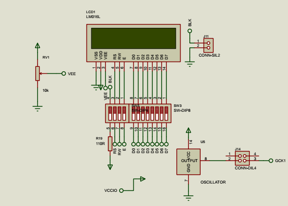 XC95108 HD44780 8-BIT LCD Interfacing Example