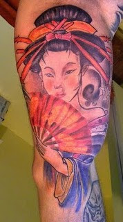 Women Fanning In Tattoo Art Japanese Design's