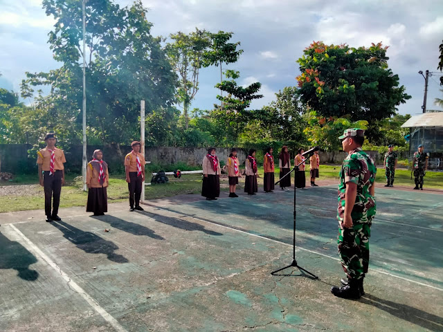 Saka Dirgantara Lanud Yohanis Kapiyau Bersama Sejumlah Gudep Gelar Perkemahan