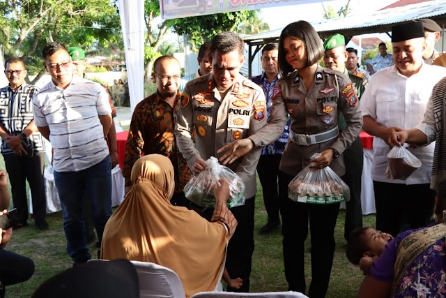 Percepatan Penurunan Stunting, Kapolres Batu Bara Menyalurkan Bantuan Makanan Bergizi