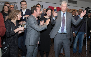 William Finnegan enjoys his triumph at the awards ceremony at BAFTA in central London