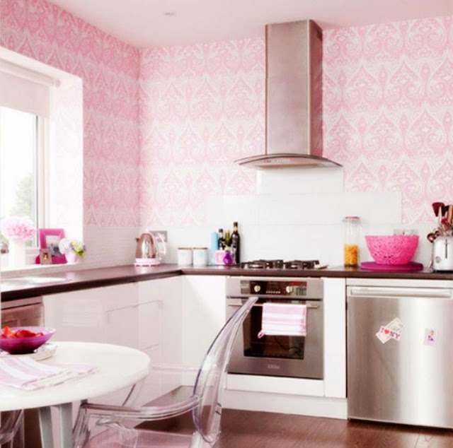 Girly Pink Kitchen Design