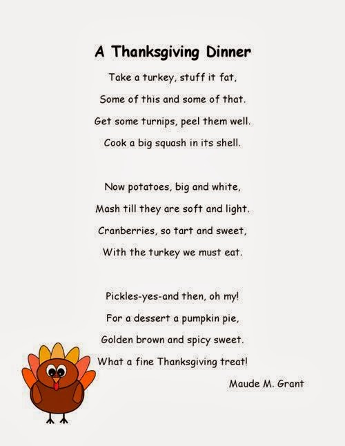 Best Funny Thanksgiving Poems For Kids About Turkeys