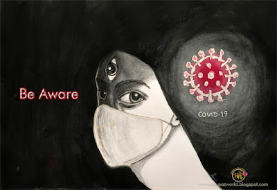 Covid19art-Be Aware-HuesnShades