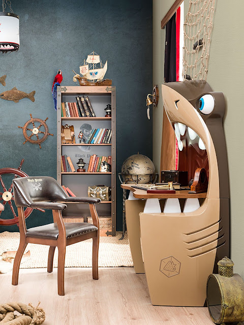 Pirate Shark Kids Desk is Unique Desk That Look Like Someone Get Eaten Up By Giant Shark