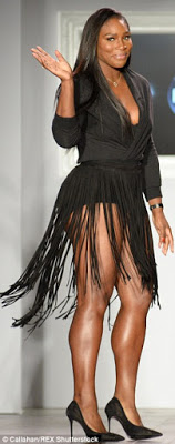 WOW!!! Serena Williams stuns on stage as she unveils her clothing collection at NYFW!!