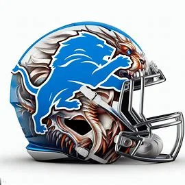Detroit Lions Mythological Beasts Concept Helmet