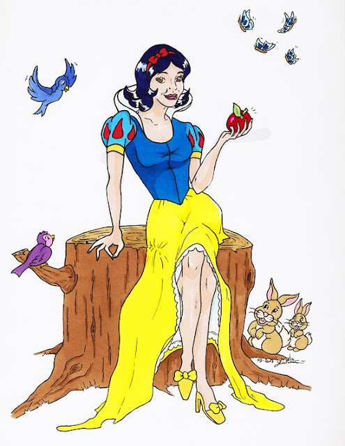 Dessin couleur de Blanche Neige