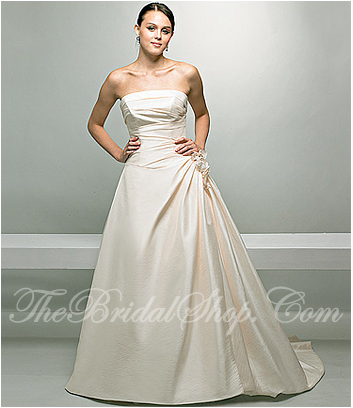 SleevelessTaffeta Informal Wedding gown