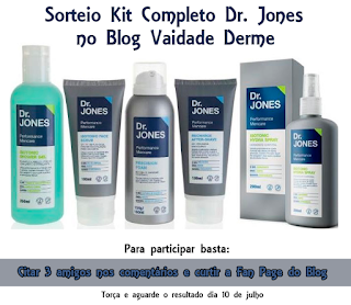 Sorteio Kit Completo Masculino Dr. Jones no Blog Vaidade Derme