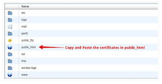 Copy Paste Certificates Public_html Install SSL Certificate