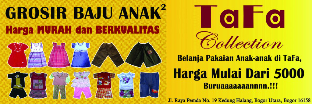 7 Contoh Banner Toko Baju Anak - Contoh Banner