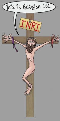 Jesus cartoon on the cross