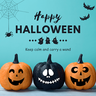 Image of  Halloween quote for instagram keep calm and carry a wand