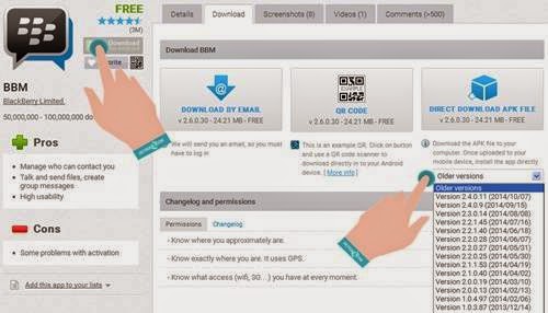Cara Downgrade BBM Di HP Android Ke Versi Lama