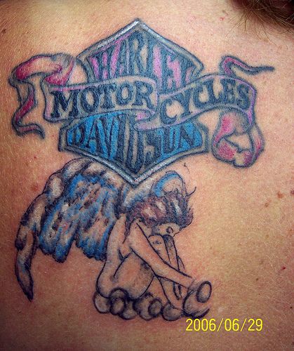 Harley Davidson and Biker tats