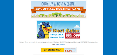 HostGator Summer Offer - 55% OFF on All Hosting Plans