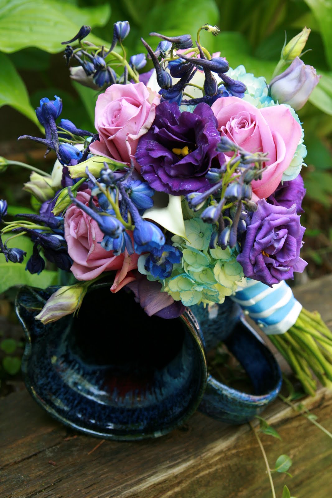 purple and blue weddings