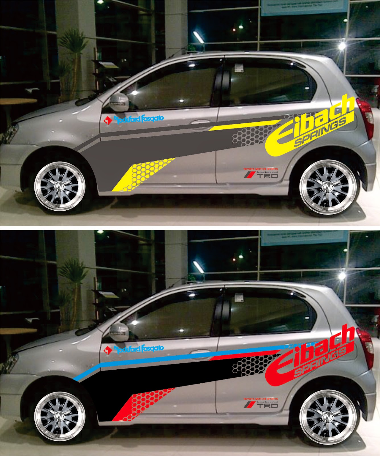 Modifikasi Cutting Sticker Toyota Agya 2019 Retromodif