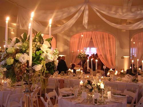 Just plug them in and you've got a spectacular lighted wedding decoration