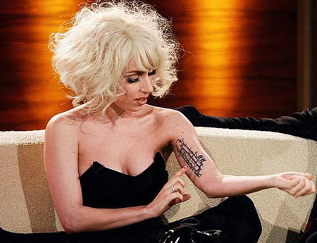 lady gaga tattoos pictures