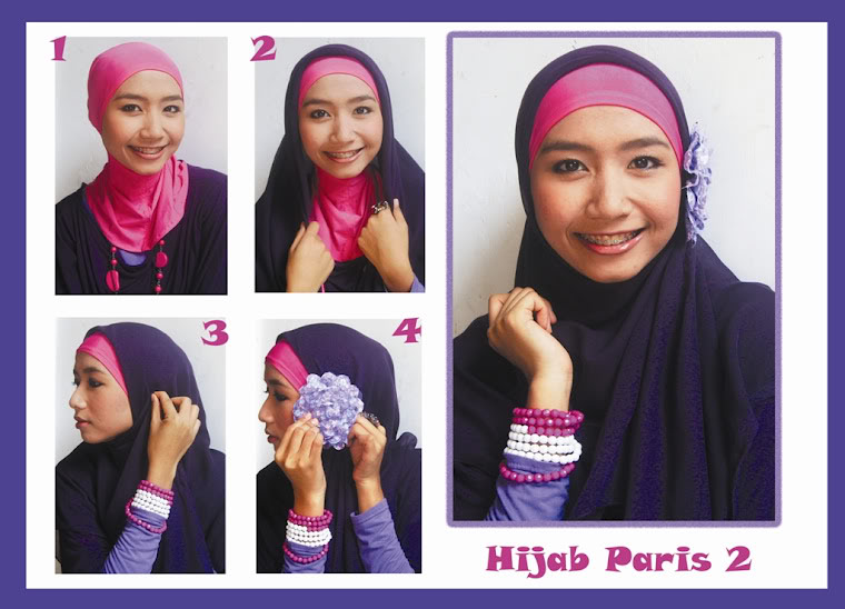 Foto gambar model jilbab paris untuk wajah bulat terbaru 2016 dan cara memakainya 2018