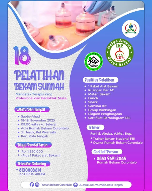 pelatihan bekam sunnah sop pbi bulan november 2023