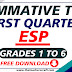 Summative Tests ESP First Quarter Grades 1-6