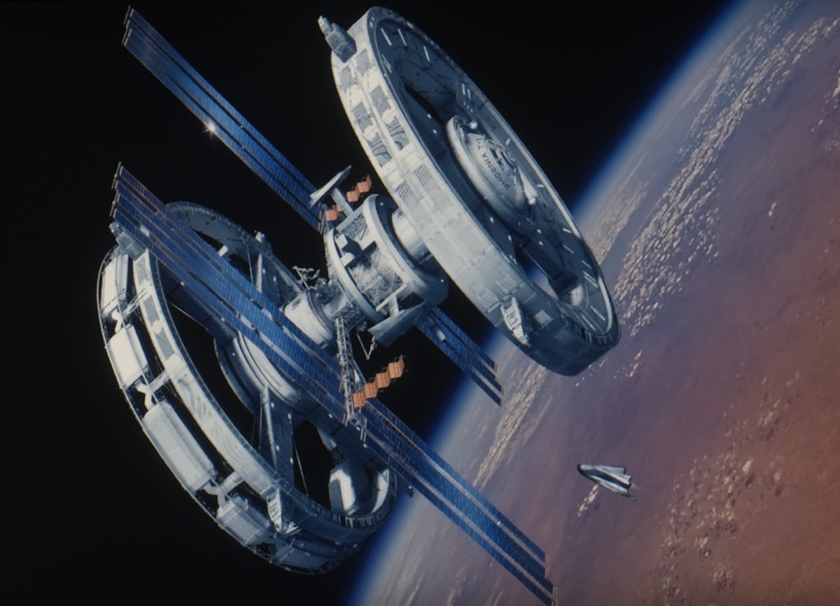 Next-gen Helios Mars orbital space station Phoenix-T1 from Dev's presentation in season 3 of 'For All Mankind' TV series