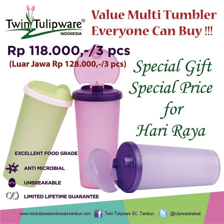 value multi tumbler tulipware 2013