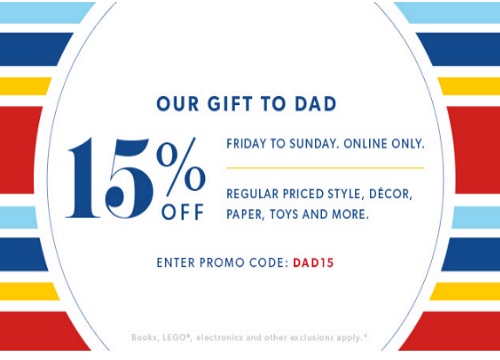 Chapters Indigo 15% Off Weekend Promo Code