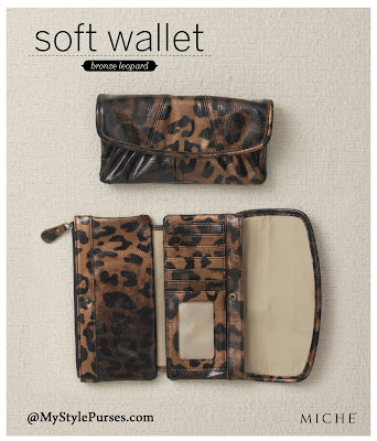 Miche Soft Wallet Bronze Leopard