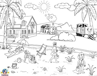 Beach Coloring Pages