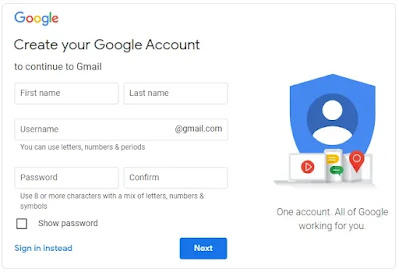 Create Gmail Account for blogger in Seven Steps for Blogger | Secure your Gmail Account from Thief