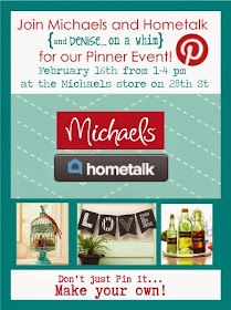 Pinterest Party at Michaels with Hometalk via http://deniseonawhim.blogspot.com