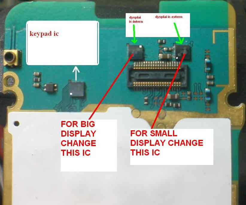 6085 display ic jumper. nokia 6085 display ic