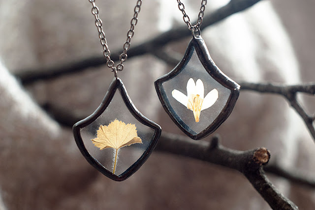 vintage-style pendants by Stanislava Korobkova